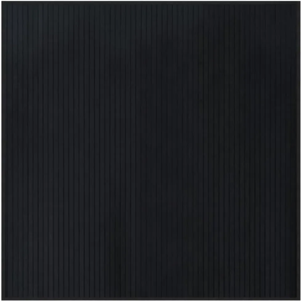 Bambusteppich Küchenläufer 100 x 100 cm Schwarz