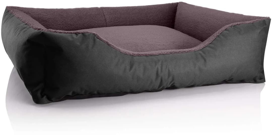 Hundebett Teddy 100 x 85 cm schwarz-braun