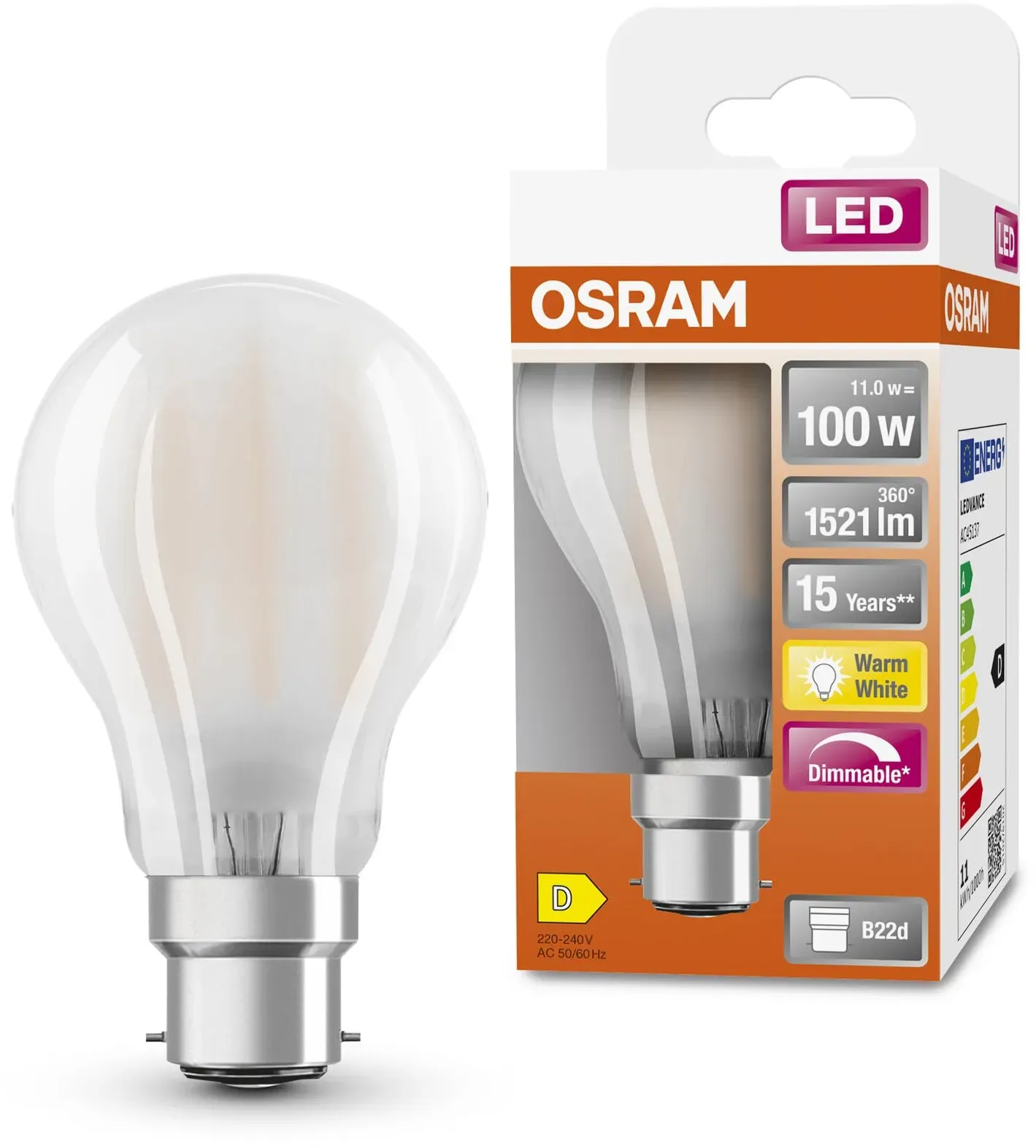LED-Lampe 100W B22d 1521 lm warmweiß 1 St.