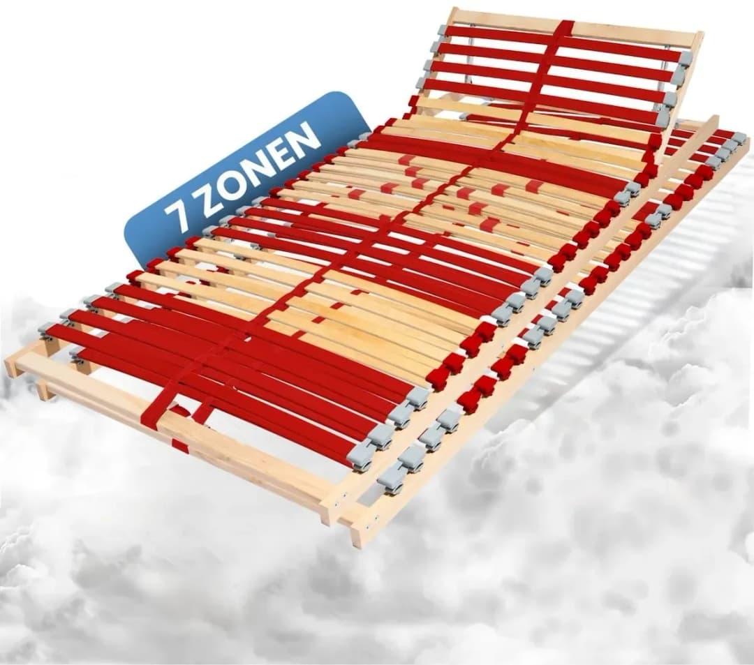 Lattenrost RUBY 7-Zonen Kopfteil verstellbar 90 x 200 cm