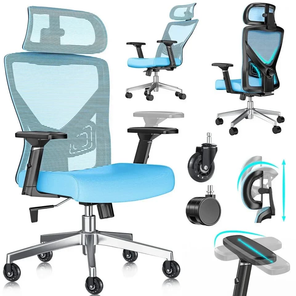 Bürostuhl Ergonomisch Blau