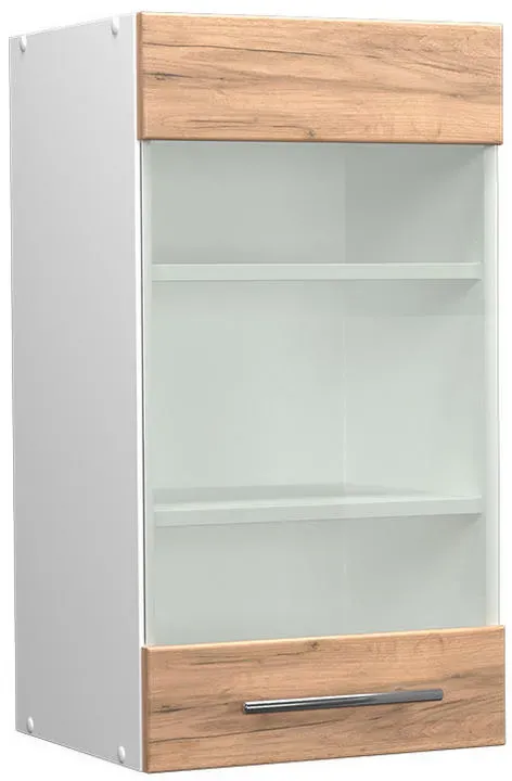 Hängeschrank Fame-Line 40 x 34 x 72 cm Eiche/Weiß