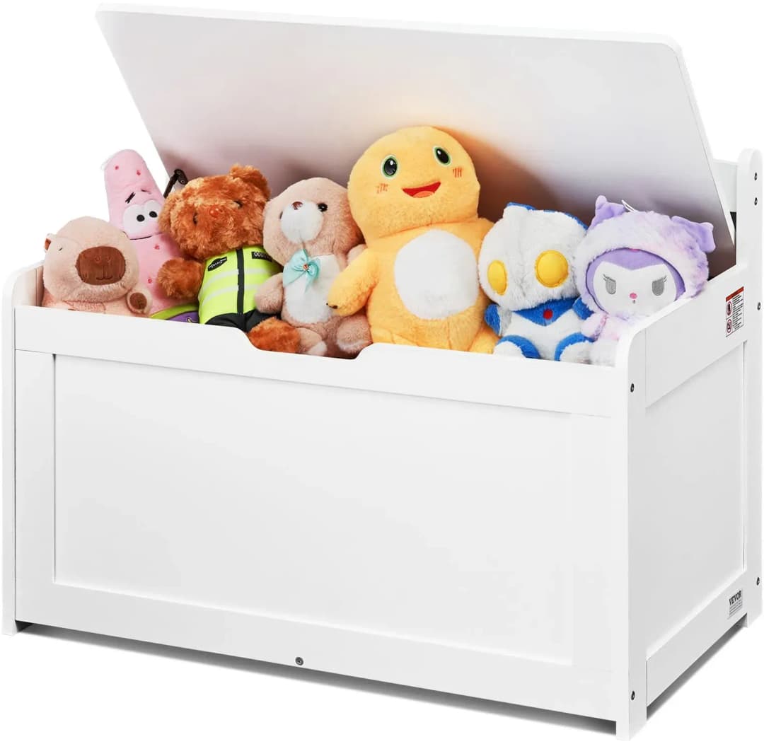 Kindersitzbank Spielzeug Aufbewahrungsbank 83 x 45,5 x 60,9 cm Weiß