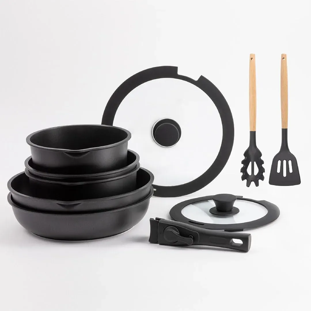 Click&Cook Pfannen-Set 10-tlg. 3 x 20 cm + 24 cm + 28 cm