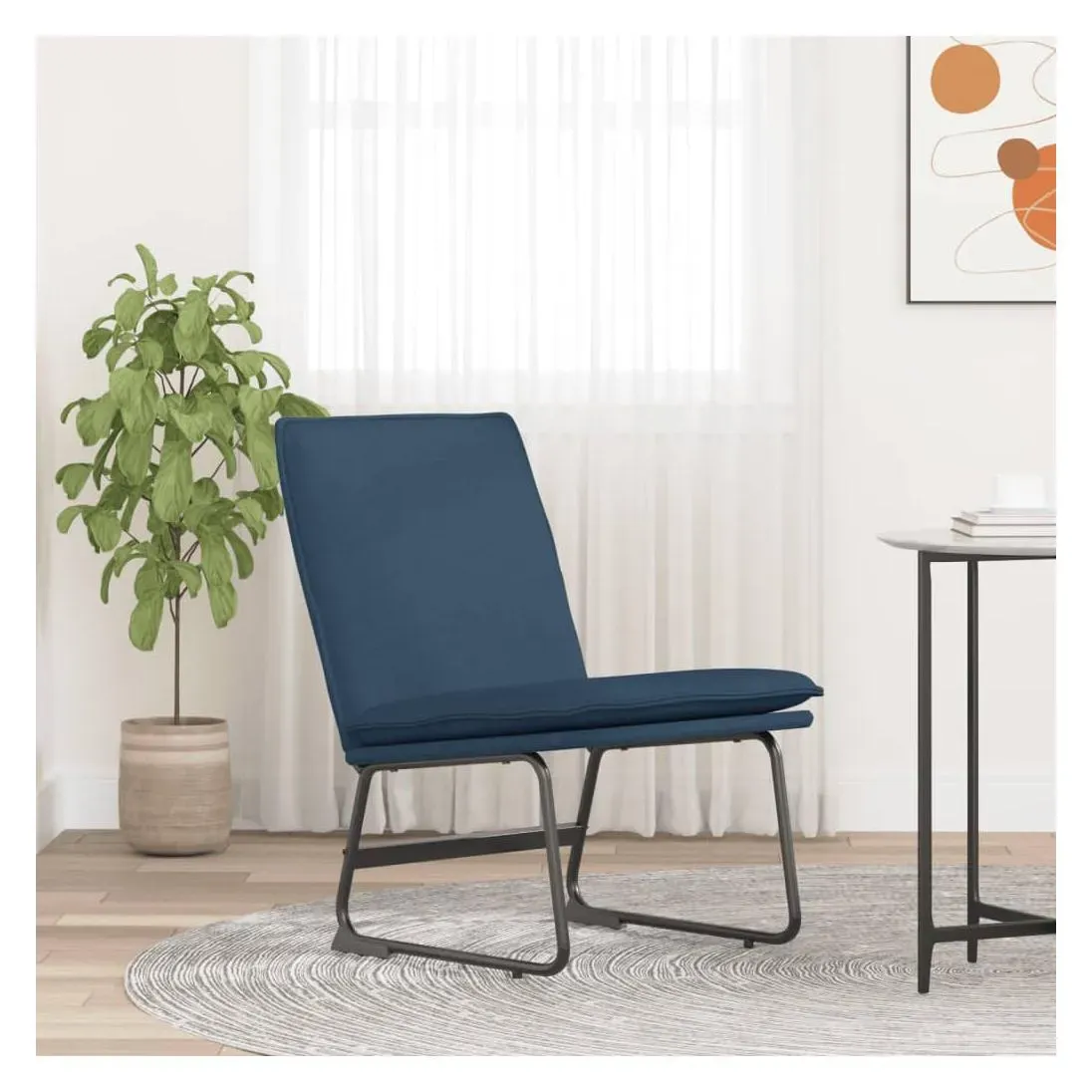 Loungesessel Stoff 52 x 75 x 76 cm blau