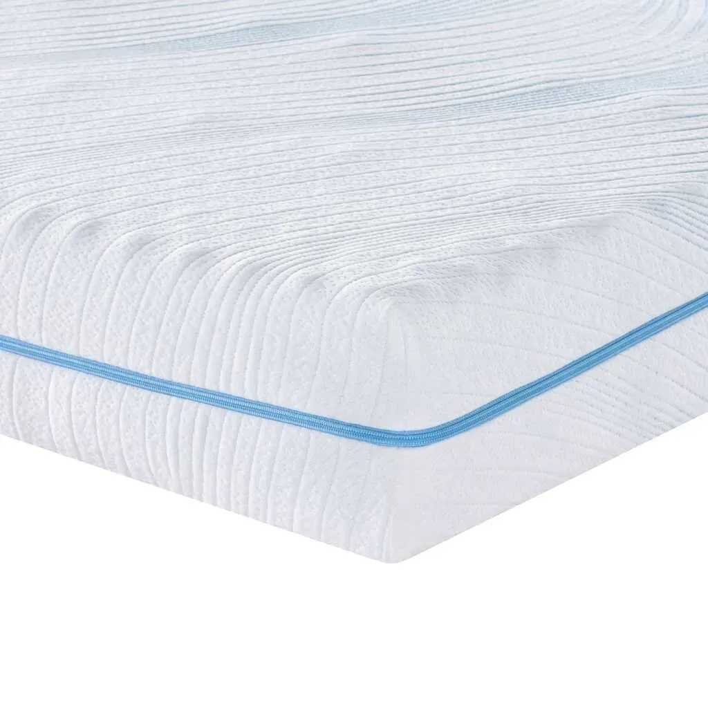 Matratze 90 x 190 cm H2 Polyester/Leinen