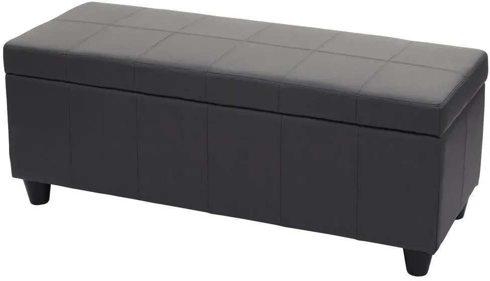 Sitzbank Kriens Kunstleder Grau 45 x 114 x 45 cm