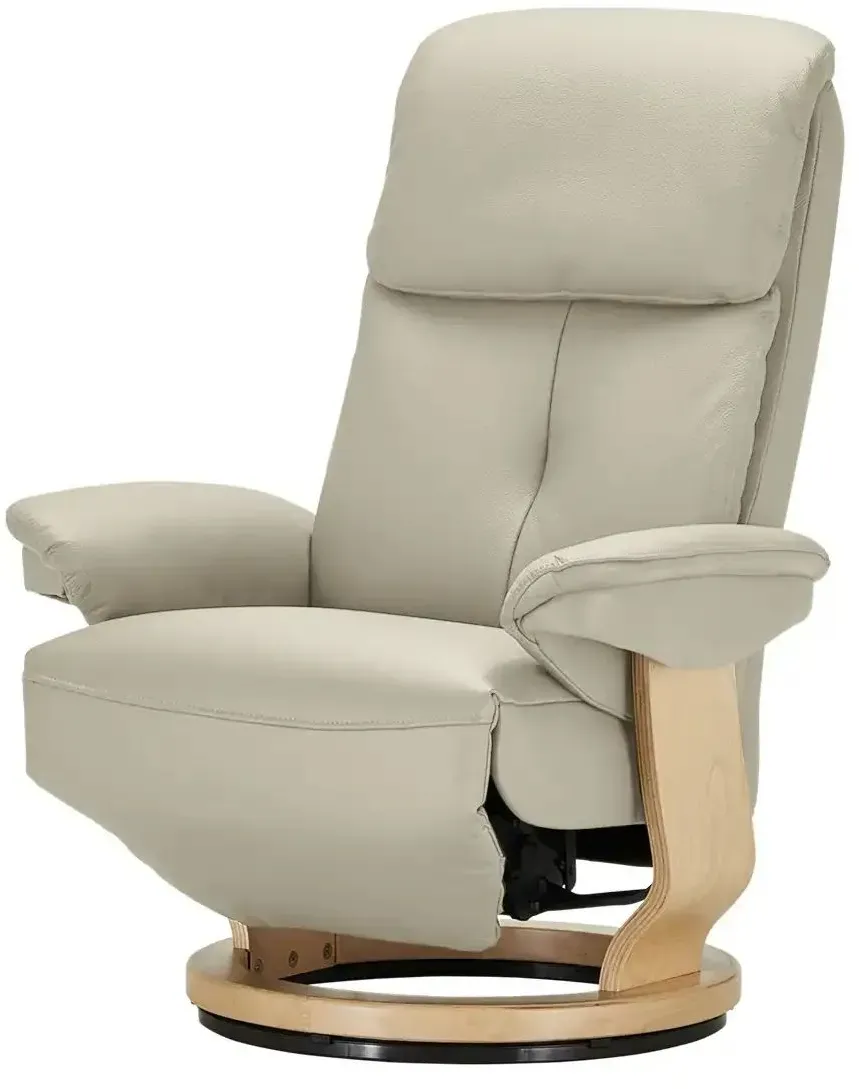 Relaxsessel Svenstrup Leder 76 x 108 x 81 cm creme elektrisch
