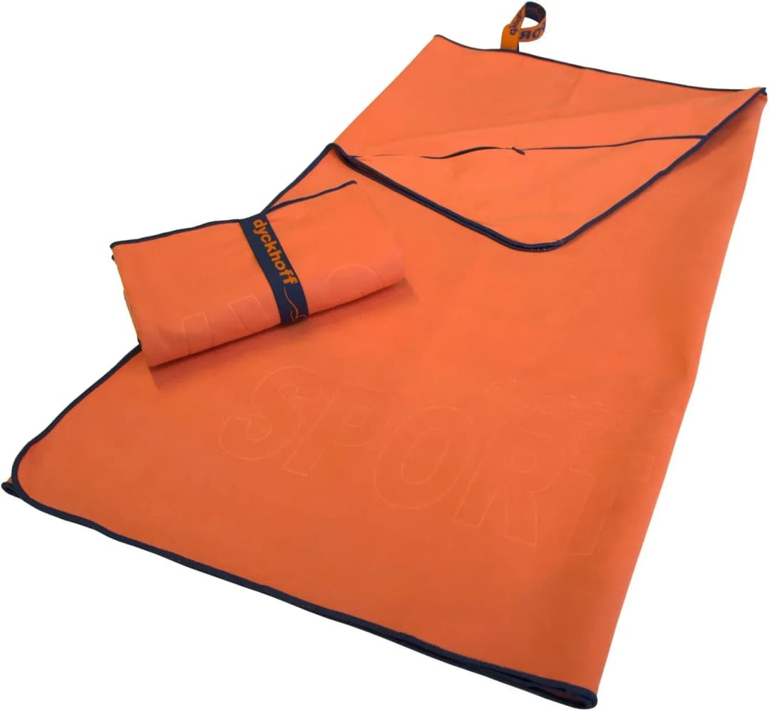 Mikrofaser Handtuch mit Reißverschluss 60 x 120 cm papaya