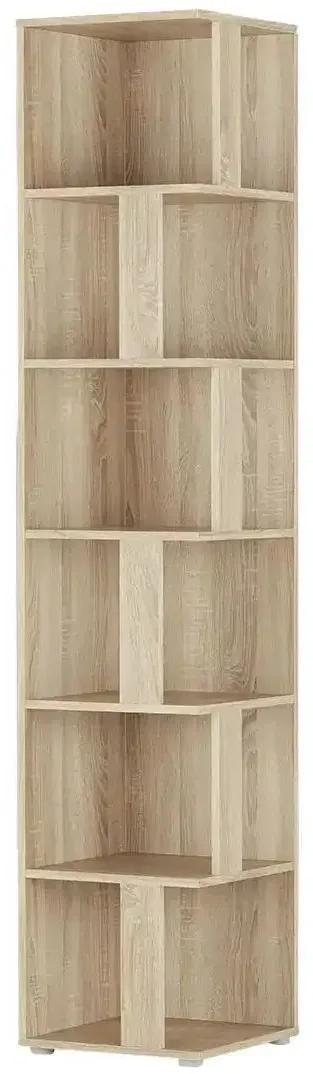 Eckregal 38 x 186 x 38 cm Braun