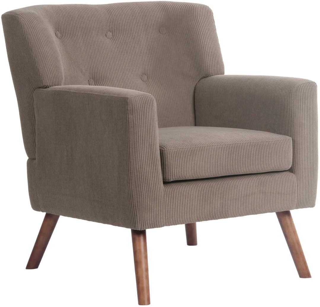 Sessel Kioni Cord 75 x 100 x 80 cm Dunkelbraun gepolstert