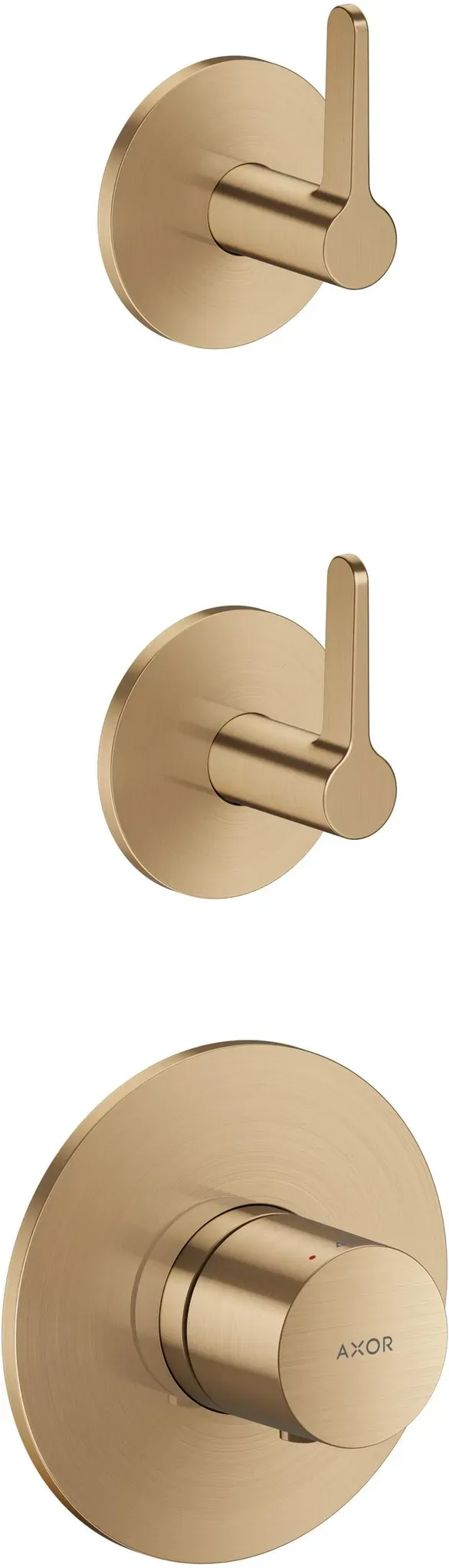 AXOR One Duschthermostat Unterputz für 2 Verbraucher Brushed Bronze 48722140