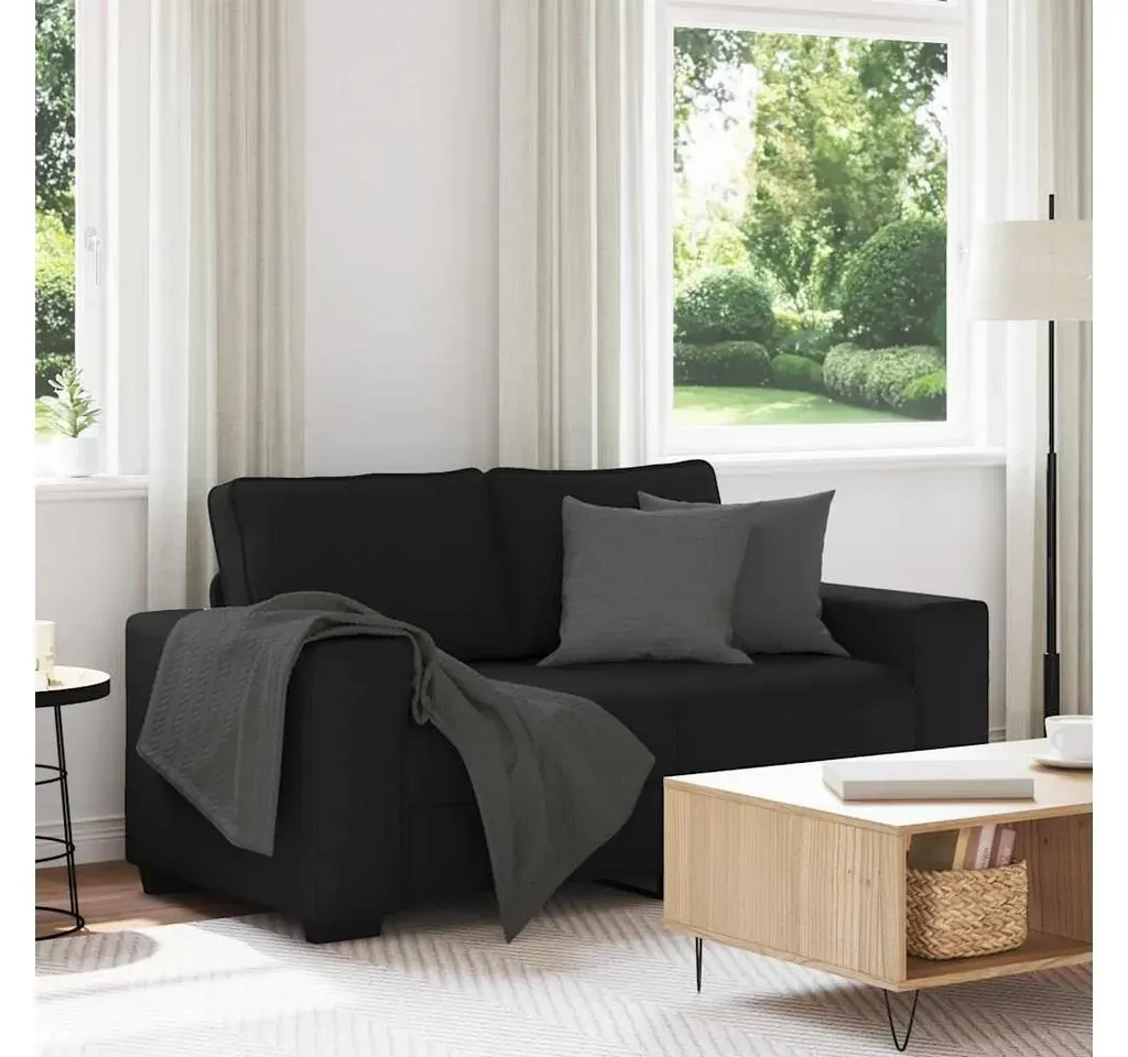 Couch Polyester 2-Sitzer Schwarz