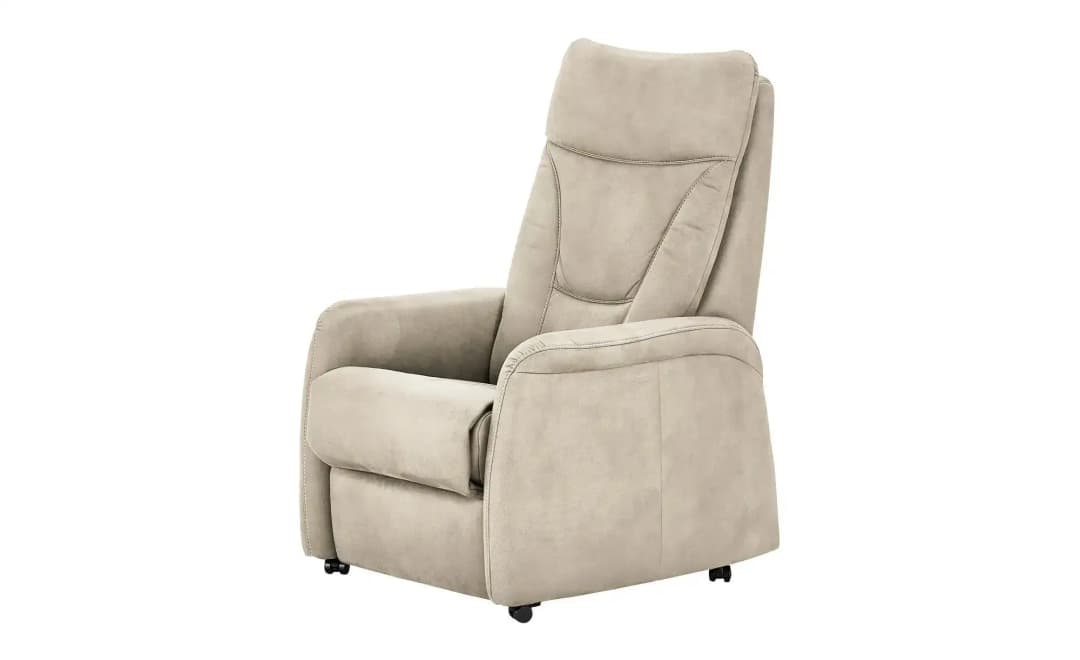 Fernsehsessel Manuel Mikrofaser 78 x 108 x 90 cm creme elektrisch