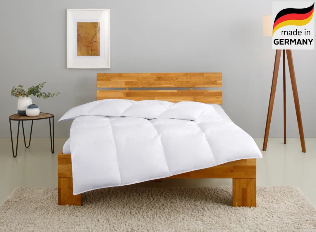 Federbettdecke OTTO HOME "RINA, Bettdecke in 135x200 cm & 155x220 cm, Made in Germany", weiß, B:155cm L:220cm, Bezug: 100% Baumwolle. Füllung: 70% Federn, 30% Daunen, Bettdecken, Bettdecken, Sommer, Winter, Decke, Made in Germany