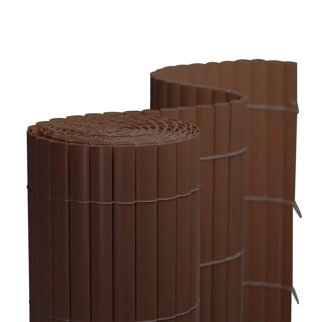 PVC Sichtschutzmatte | 100x300 cm, braun | JAROLIFT Sichtschutz / Sichtschutzzaun aus Kunststoff für Balkon, Garten, Terrasse