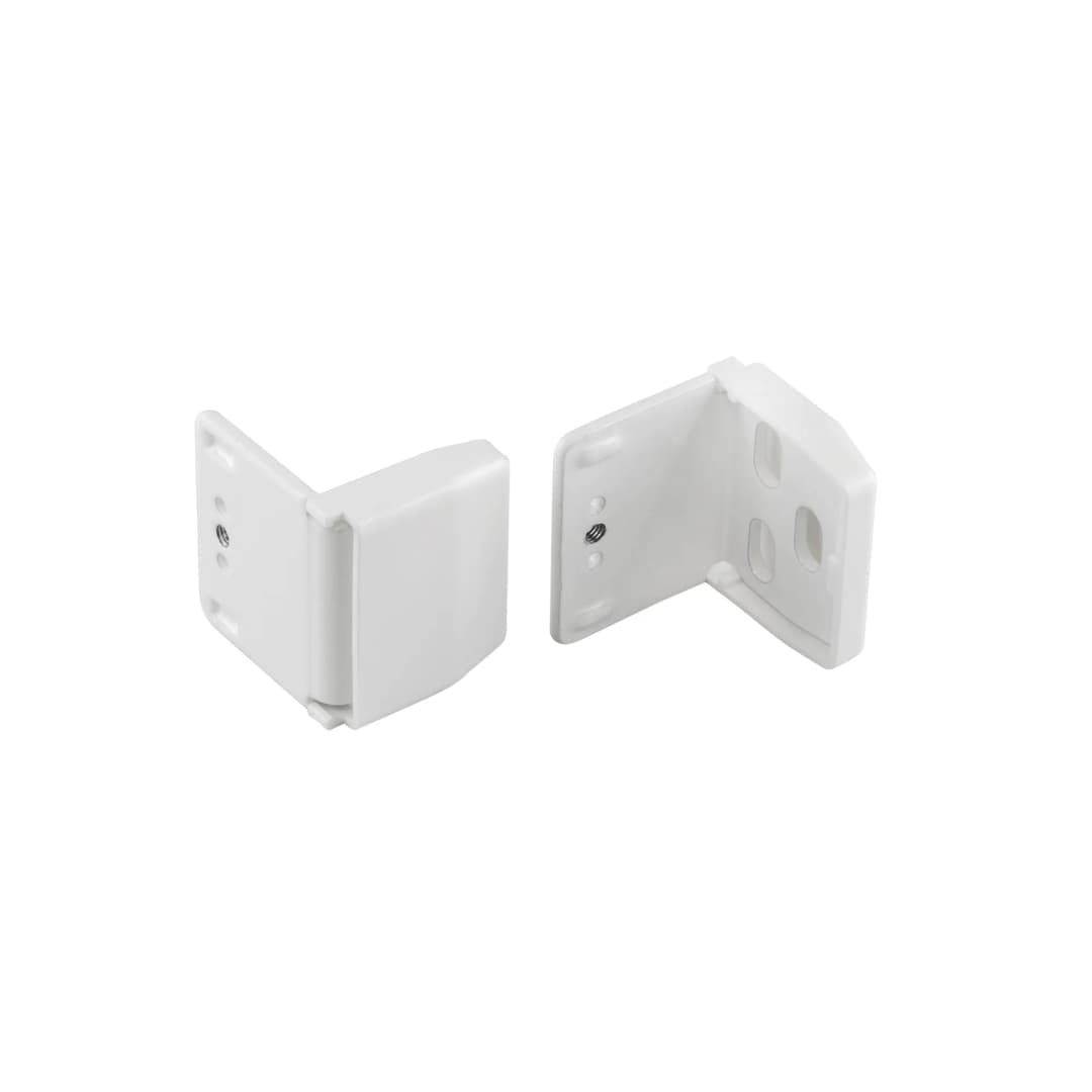 COSIFLOR Montagewinkel inkl. Abdeckkappe und Schrauben, weiss | 2er Pack