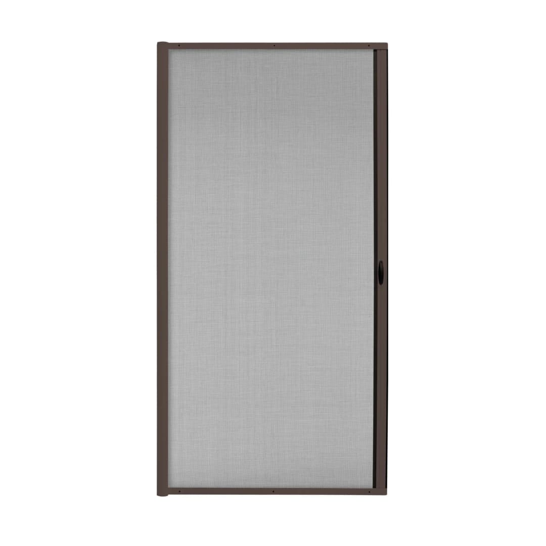 Fliegengittertür / 3-in-1 Türrollo Zanzara | Rahmen: Aluminium | 125 x 220 cm, braun | JAROLIFT Insektenschutz