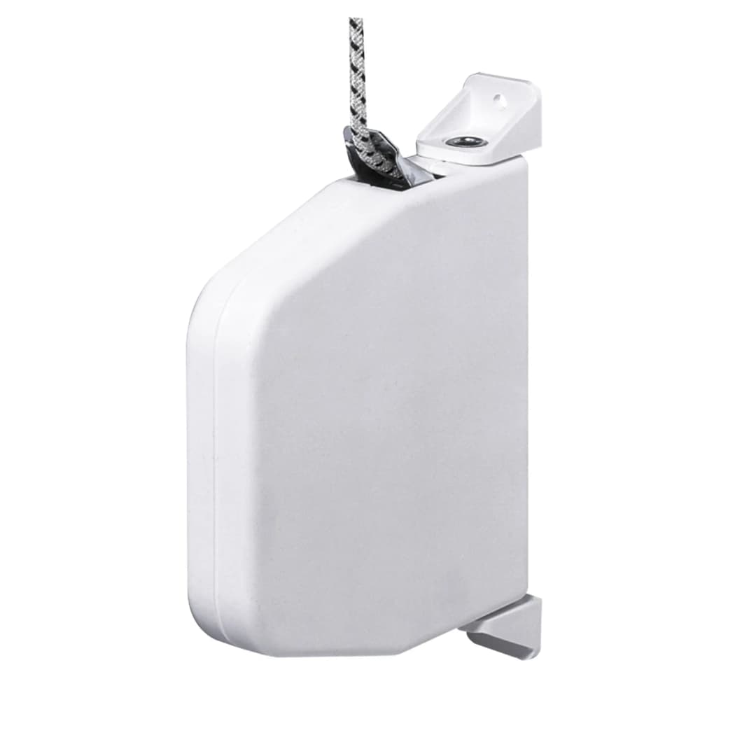 JAROLIFT Rollladen Mini-Schnurwickler AUFPUTZ schwenkbar, weiss | inkl. 5m Schnur (084303)
