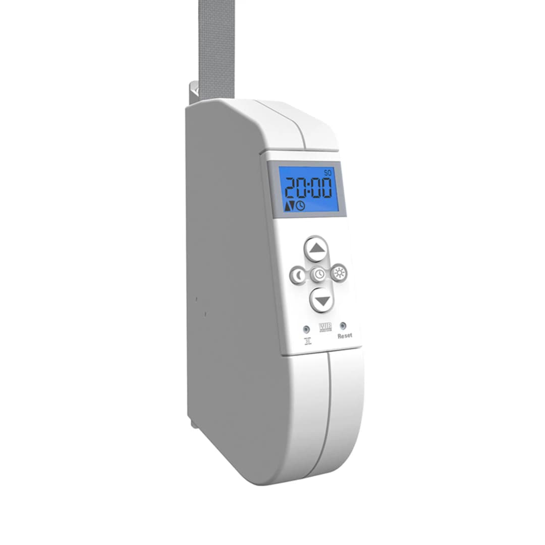 Elektrischer Gurtwickler | eWickler Comfort EW920-M | Aufputz Gurtwickler für 15 mm Gurtband, mit LC-Display, Elektronischer Gurtwickler