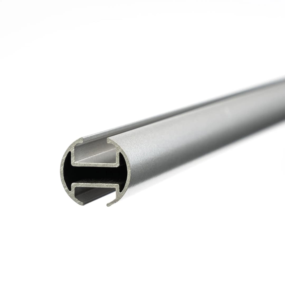 Gardinenstange mit Innenlauf | ⌀ 19 mm, 200 cm Länge, silber