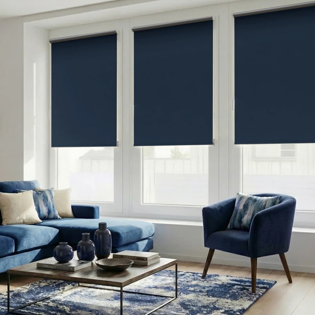 Verdunkelungsrollo / Thermorollo Tenebra | 160x160 cm, dunkelblau | VICTORIA M Thermo Rollo, Thermo-Rollo