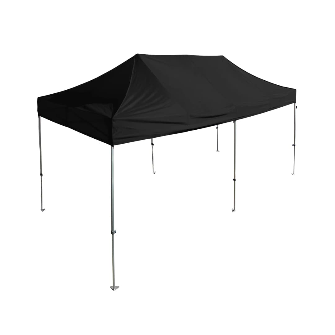 Eventzelt 6 x 3m schwarz - paramondo PRO 30 Faltpavillon, Vollaluminium, wasserdicht