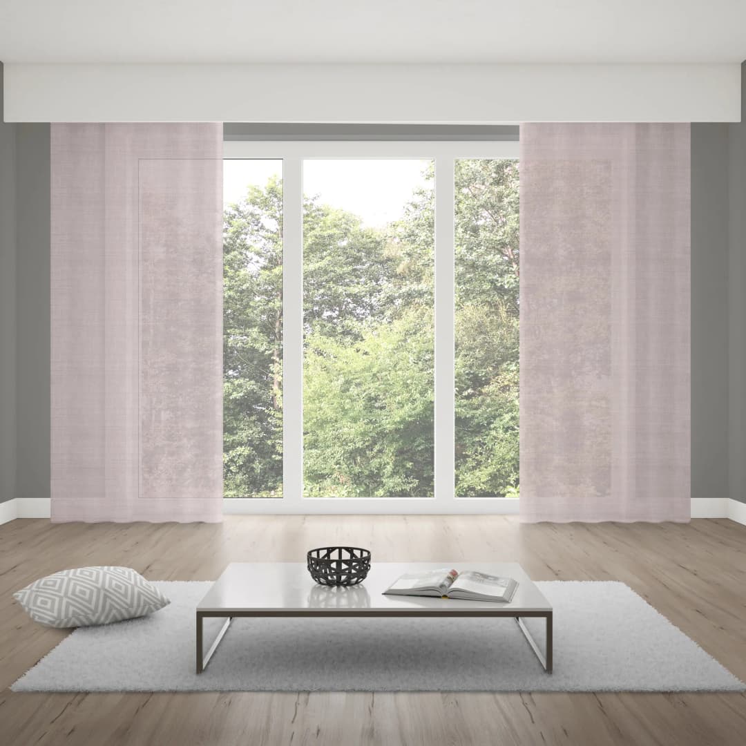 Verdi Collection Gardine mit Schlaufenband + Leinen-Optik | halbtransparent, 145 x 245 cm, taupe, 2 Stück