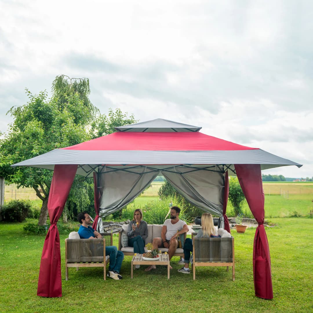 Türwand für Faltpavillon Weekend | 3 m, anthrazit | paramondo