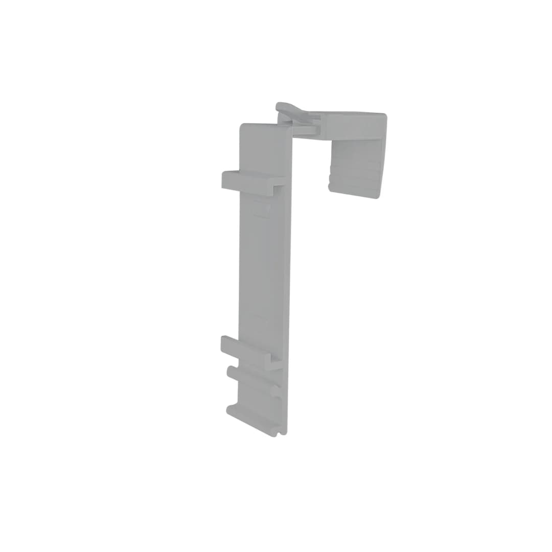 Klemmhalter für Klemmfix Doppelrollo | 15 - 23 mm Fensterflügel | 1 Stück, grau | VICTORIA M