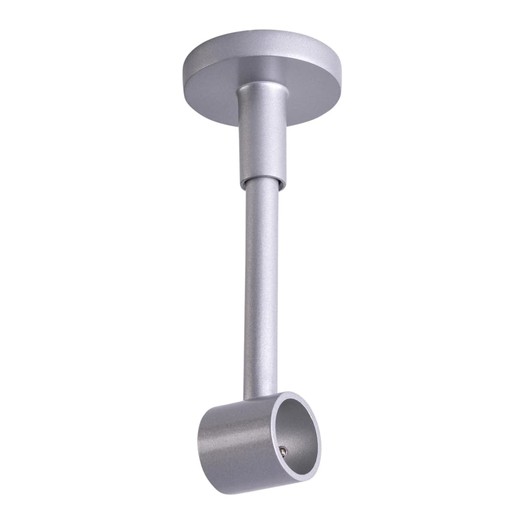 Deckenhalter für Gardinenstange | ⌀ 19 mm, silber, 1-läufig