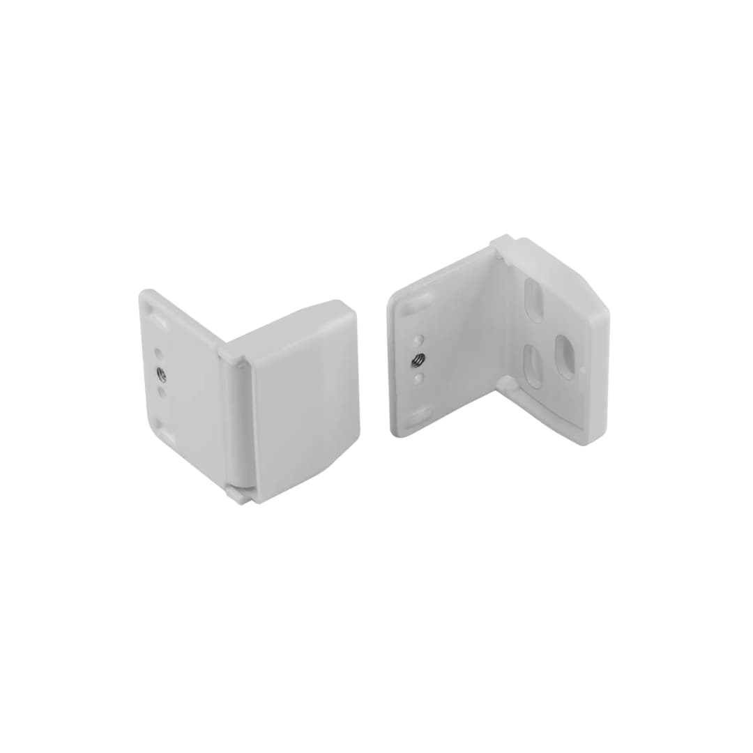 COSIFLOR Montagewinkel inkl. Abdeckkappe und Schrauben, grau | 2er Pack