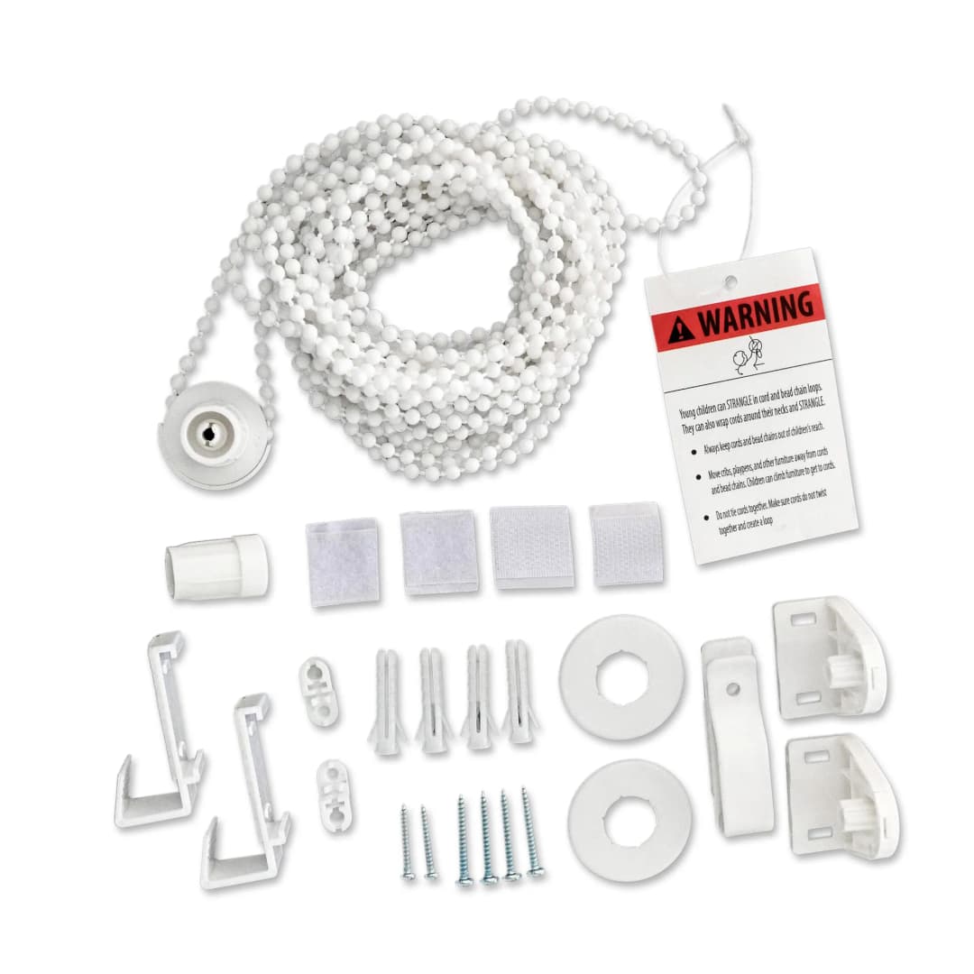Ersatzteil Set für VICTORIA M Klemmfix Rollos inkl. 200cm Kette, weiß | VICTORIA M