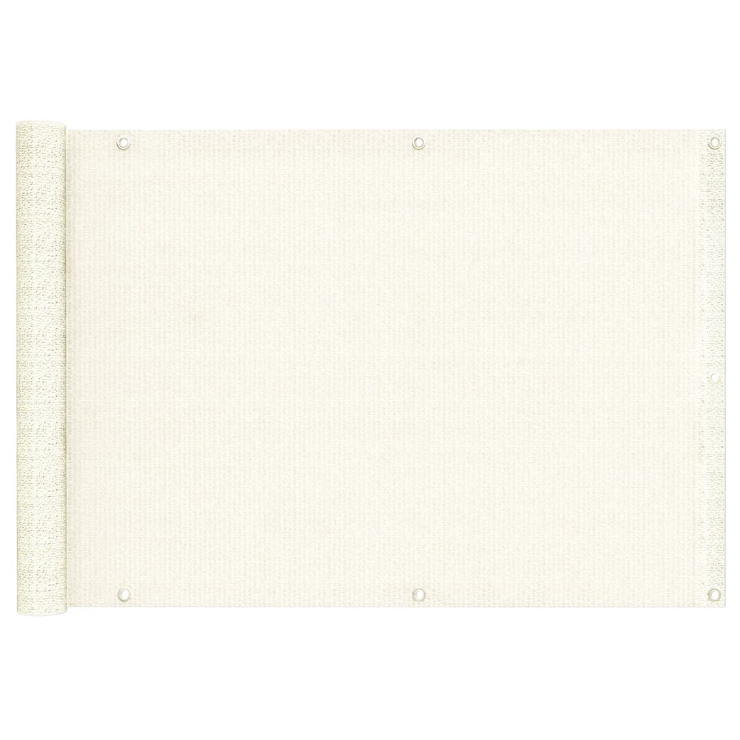 Balkonbespannung | atmungsaktiv / HDPE, 300x75 cm, elfenbein | JAROLIFT Balkon Sichtschutz / Balkonumrandung