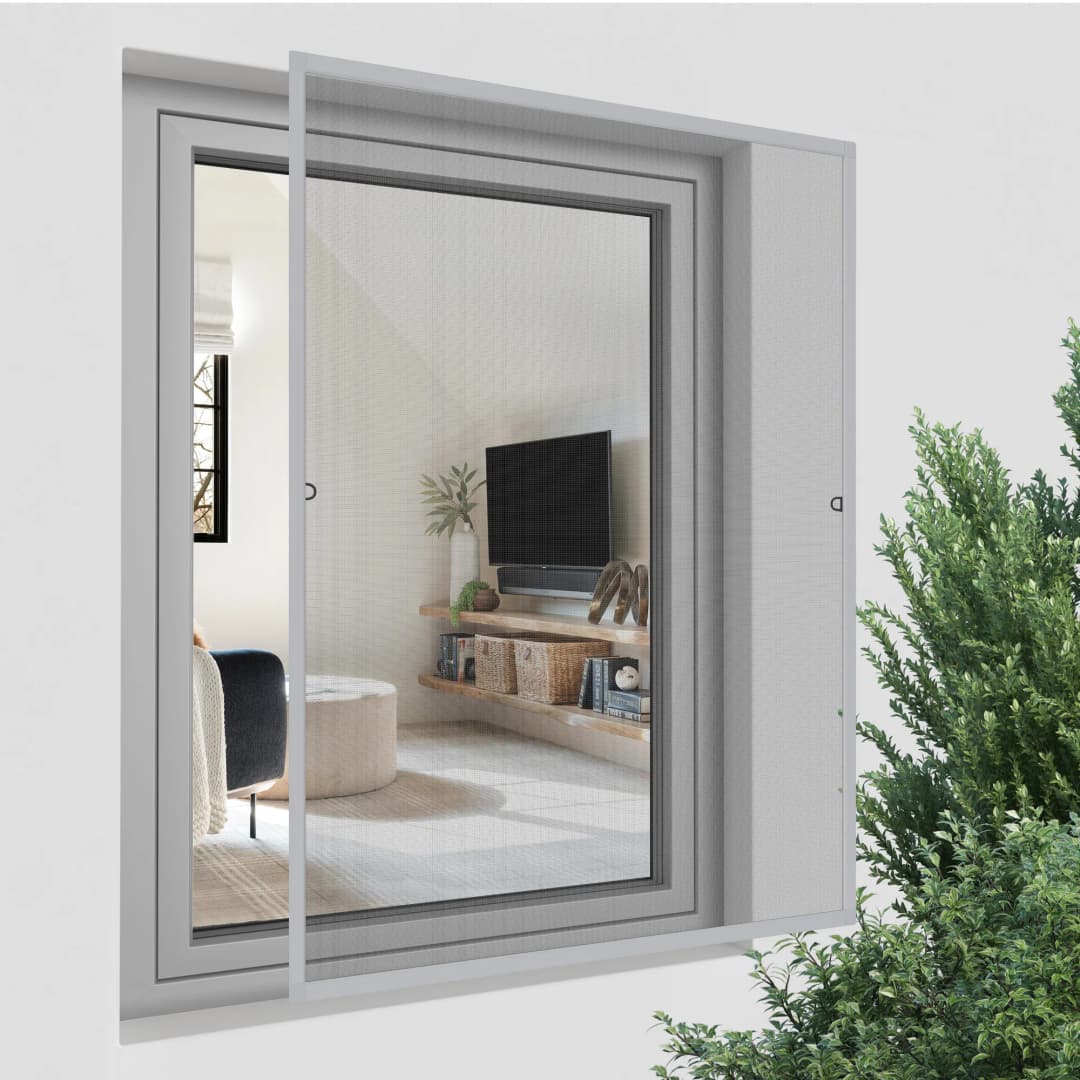 Insektenschutz Spannrahmen SlimLine für Fenster 130 x 150 cm, silber | JAROLIFT