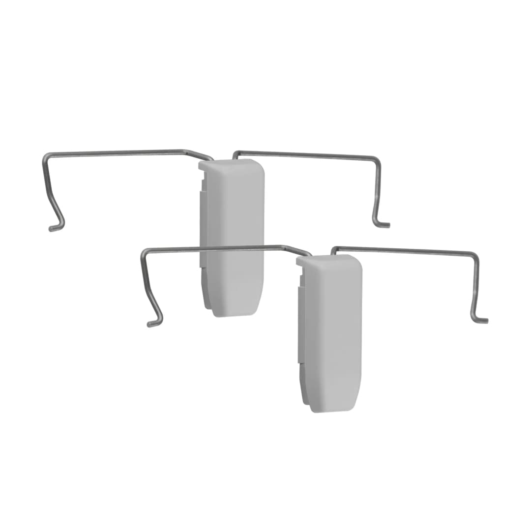 Klemmhalter Slim für Cosiflor / Delphos Plissees VS2 | 2 Stück, grau | Cosiflor Klemmträger