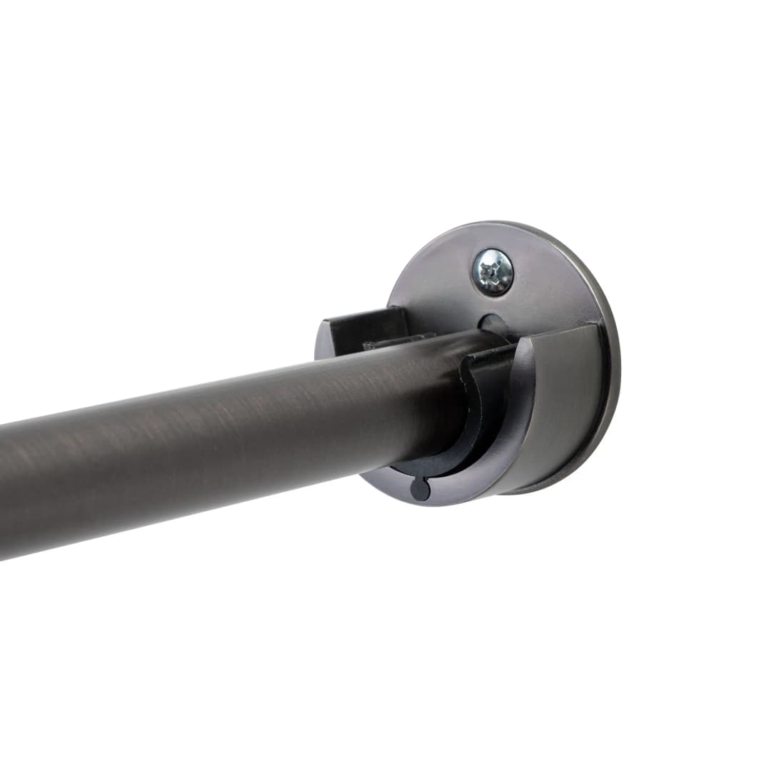Wandhalter für Gardinenstange / Gardinenstange mit Innenlauf | ⌀ 19 mm, anthrazit gebürstet, 2 Stück