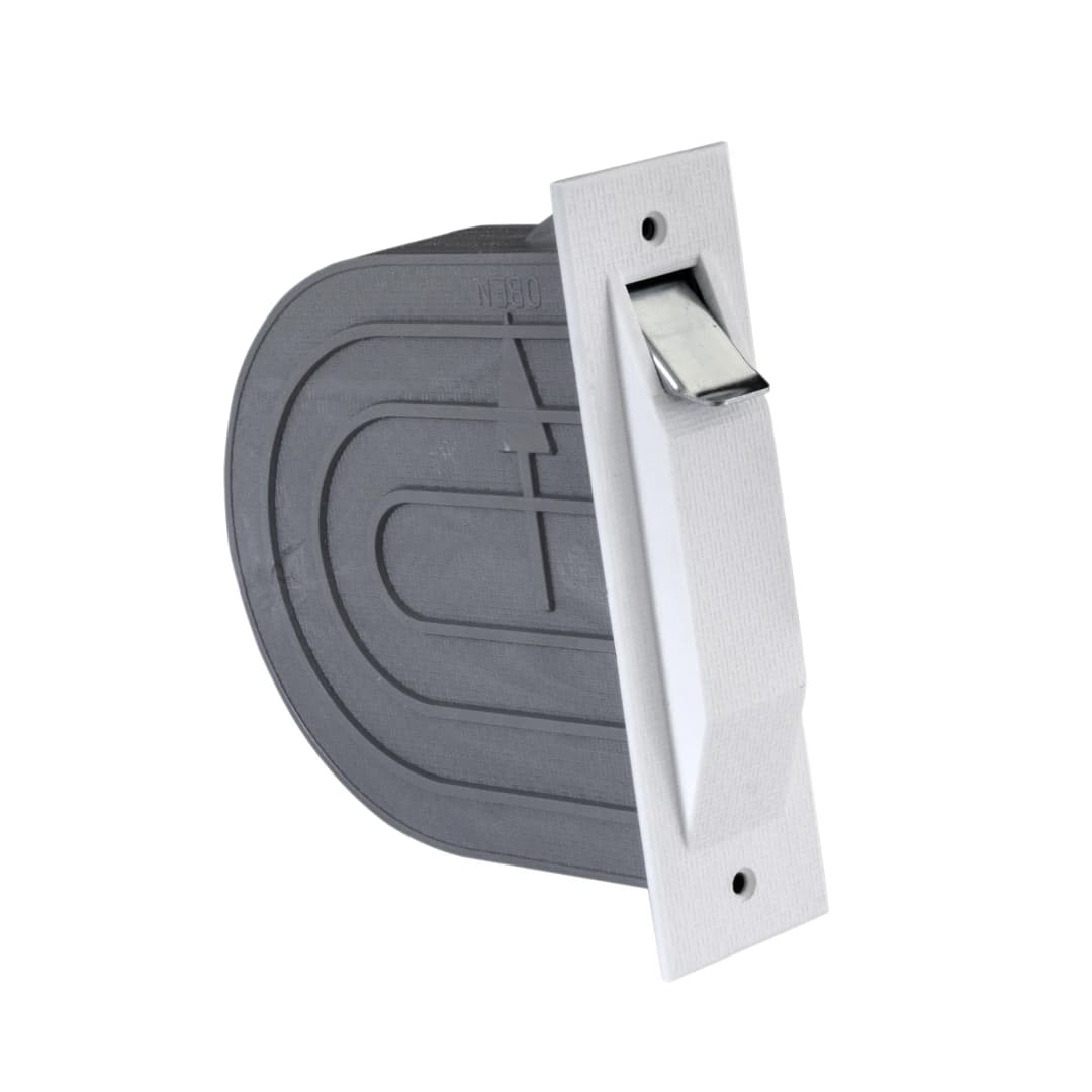 JAROLIFT Mini-Einlass Gurtwickler mit Mauerkasten, weiss