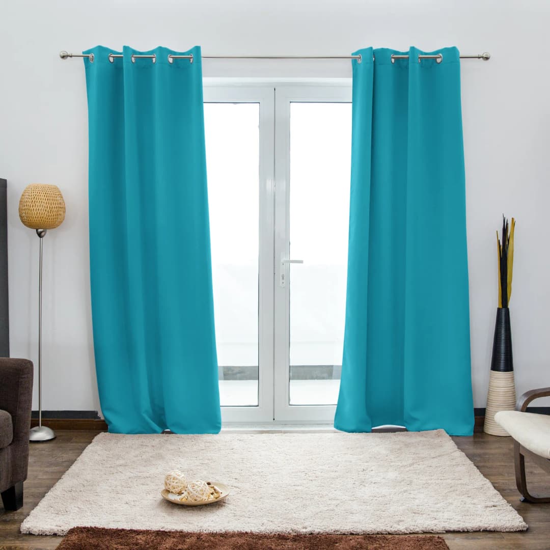Ösenvorhang | verdunkelnd 140 x 245cm, hellblau | 1er Pack | VICTORIA M