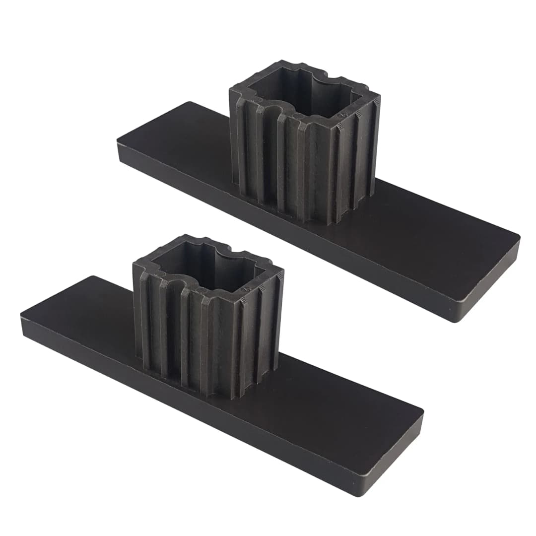 Verschlusskappe für Rollladen-Führungsschienen PPD 79 (79 x 22 mm) | 2er Set, braun | JAROLIFT