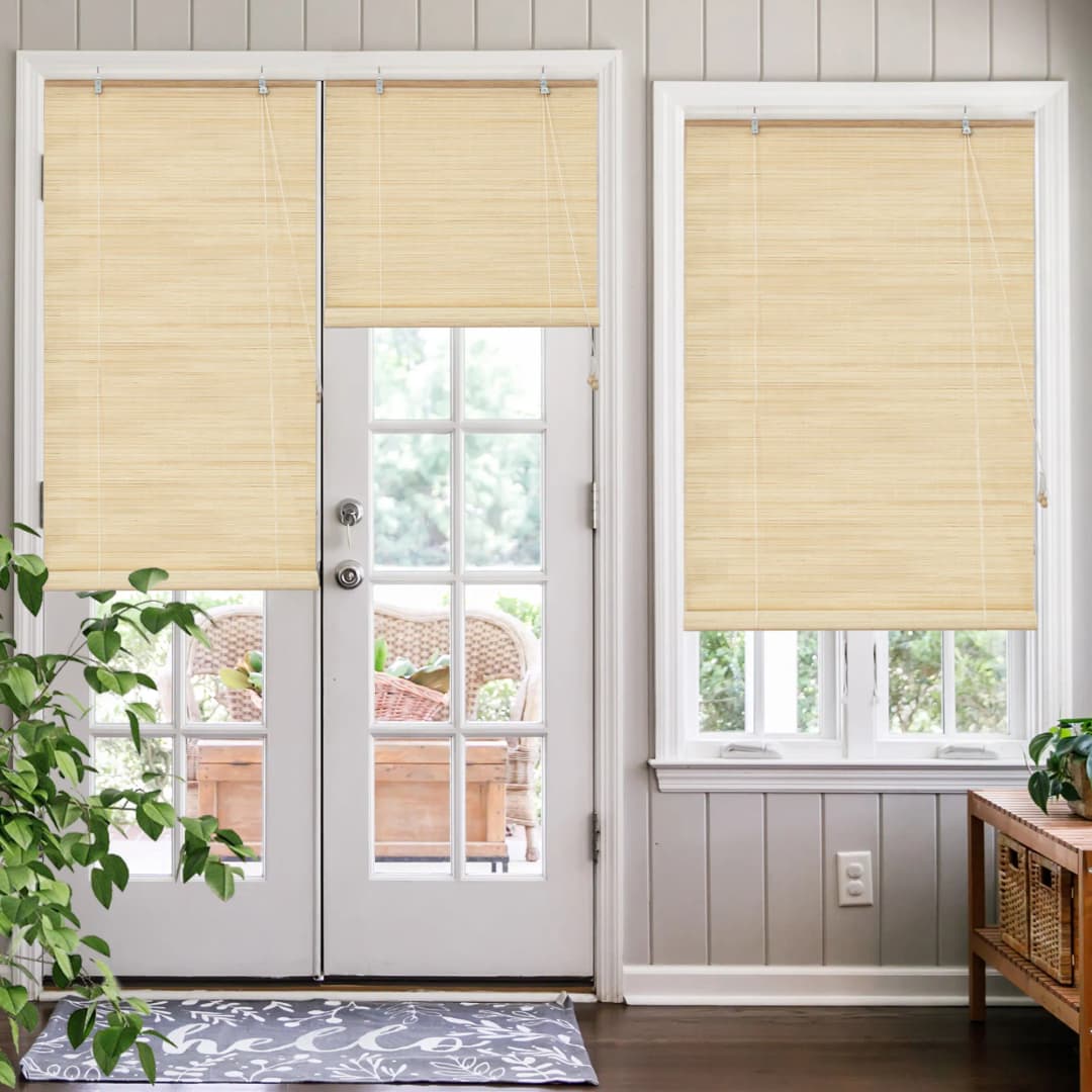 Bambusrollo 40x130cm in natur - Fenster Sichtschutz Bambus Rollos | VICTORIA M
