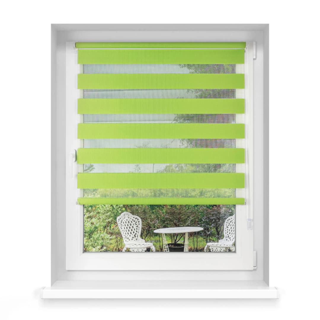Klemmfix Doppelrollo / Duo Rollo 115x150 cm Grün, Polyester | VICTORIA M