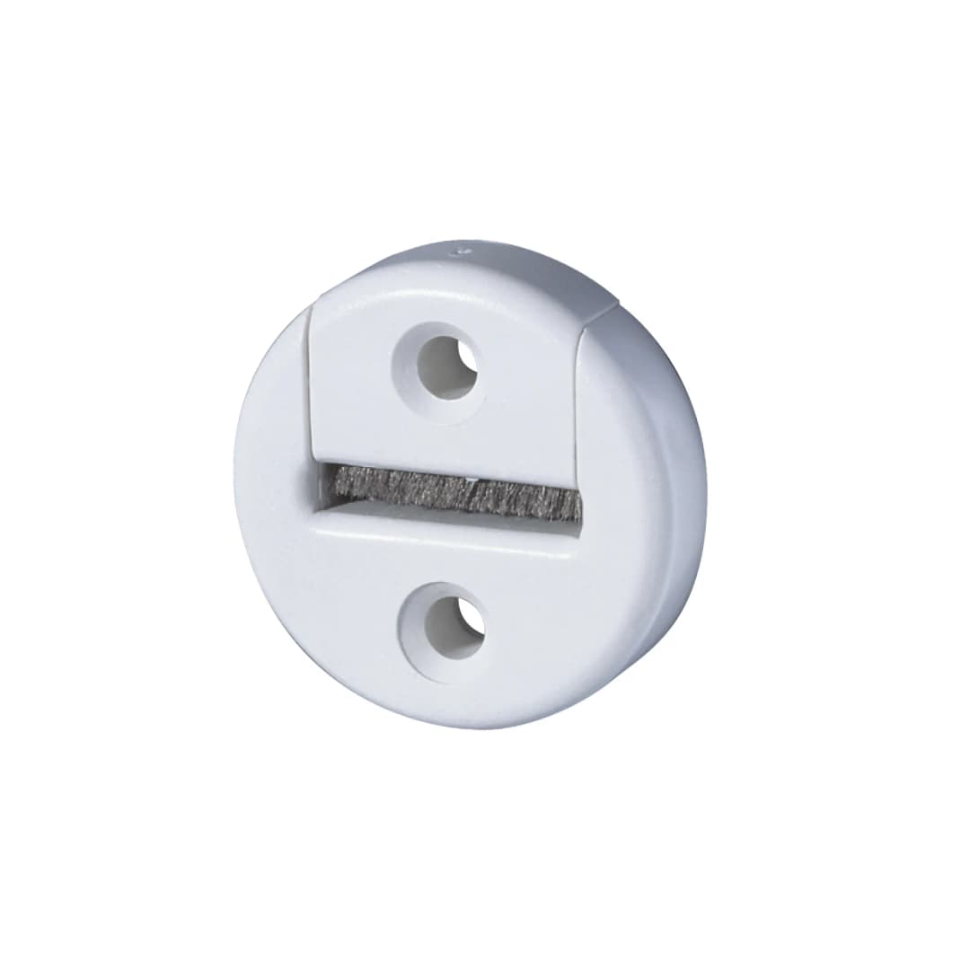 Rollladen Gurtführung rund mit Bürsteneinsatz f. 23mm Gurt, weiss (170001) | JAROLIFT