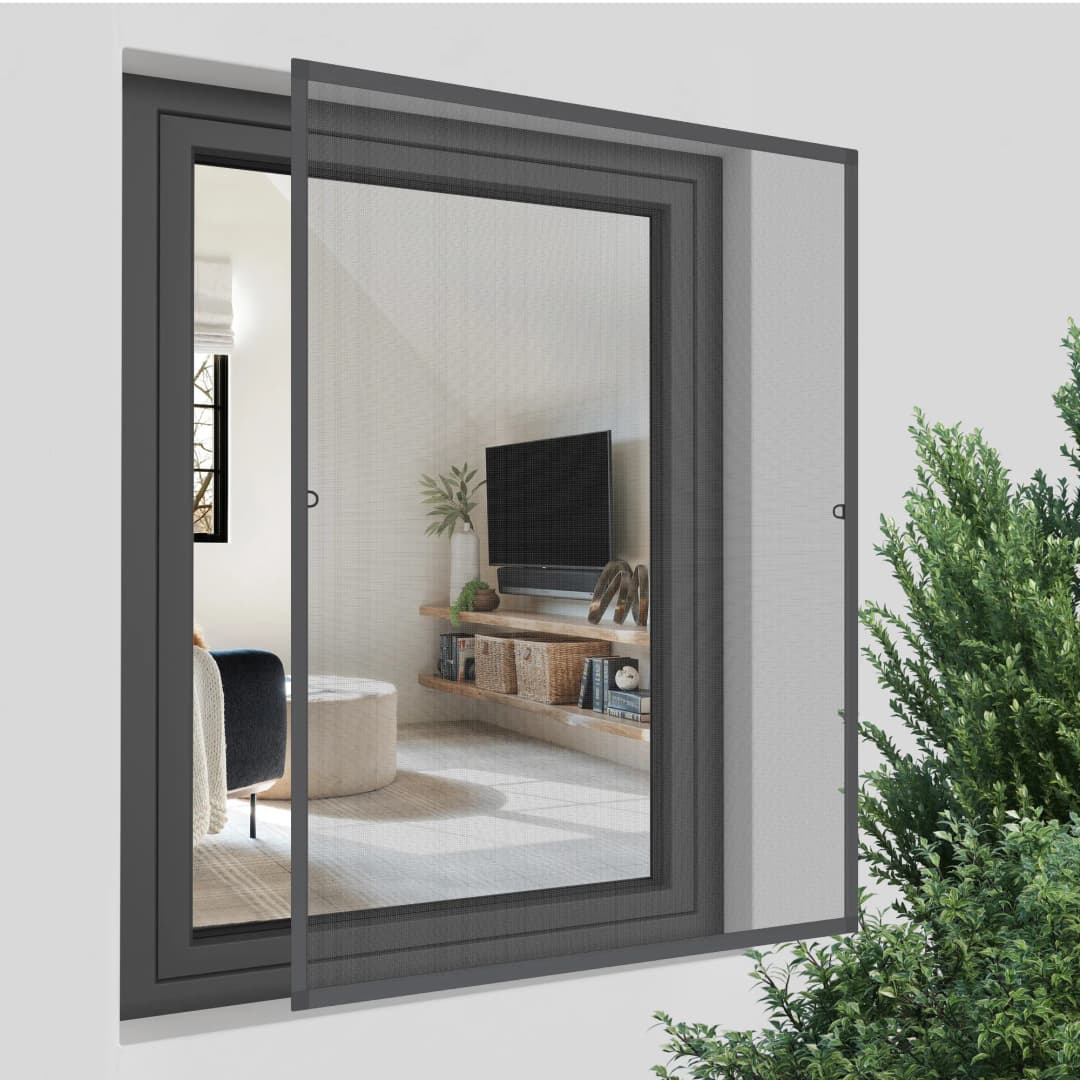 Insektenschutz Spannrahmen SlimLine für Fenster 130 x 150 cm, anthrazit | JAROLIFT