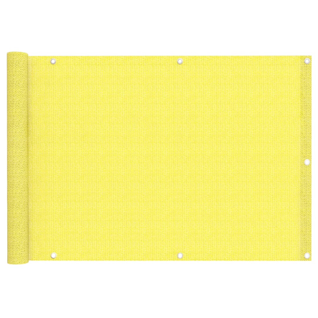 Balkonbespannung | atmungsaktiv / HDPE, 500x90 cm, gelb | JAROLIFT Balkon Sichtschutz / Balkonumrandung