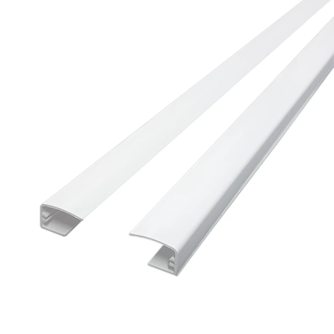 Führungsschienen für Verdunkelungsrollo / Thermorollo Tenebra, weiß, 2 Stück a 80cm | VICTORIA M
