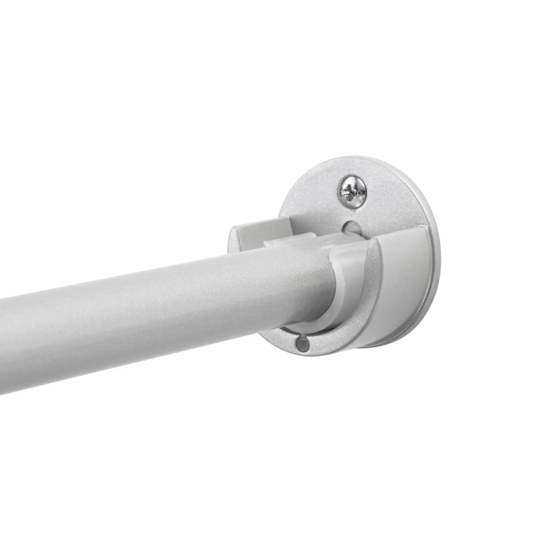 Wandhalter für Gardinenstange / Gardinenstange mit Innenlauf | ⌀ 19 mm, silber, 2 Stück