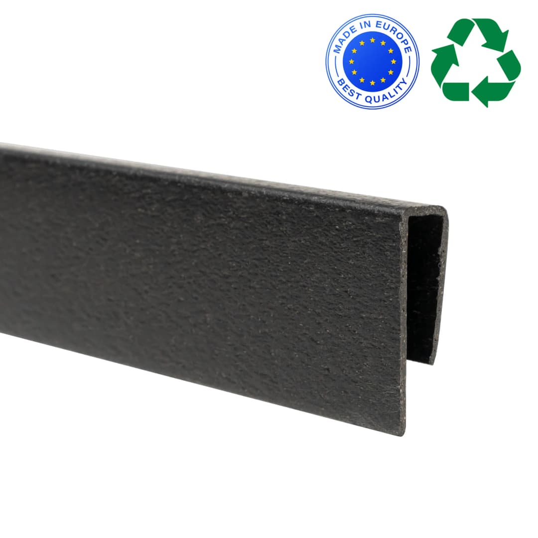 Abdeckprofil für Sichtschutzmatte LOP | 150 cm Länge, anthrazit | paramondo