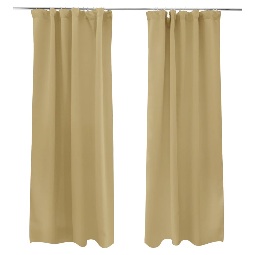 Vorhang mit Kräuselband | verdunkelnd 140 x 245cm, creme | 1er Pack | VICTORIA M