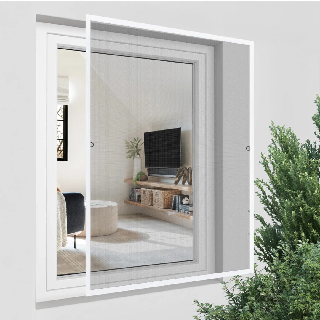 Insektenschutz Spannrahmen SlimLine für Fenster 130 x 150cm, weiß | JAROLIFT
